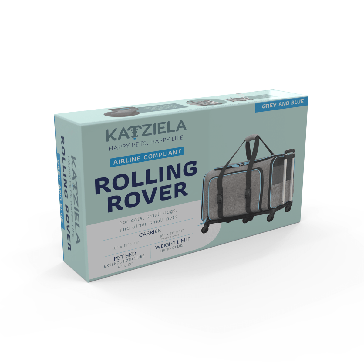 Rolling Rover retail box packaging #Color_White Blue