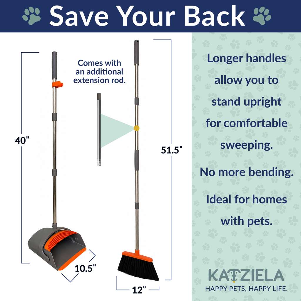 Pet Hair Broom & Dustpan Set