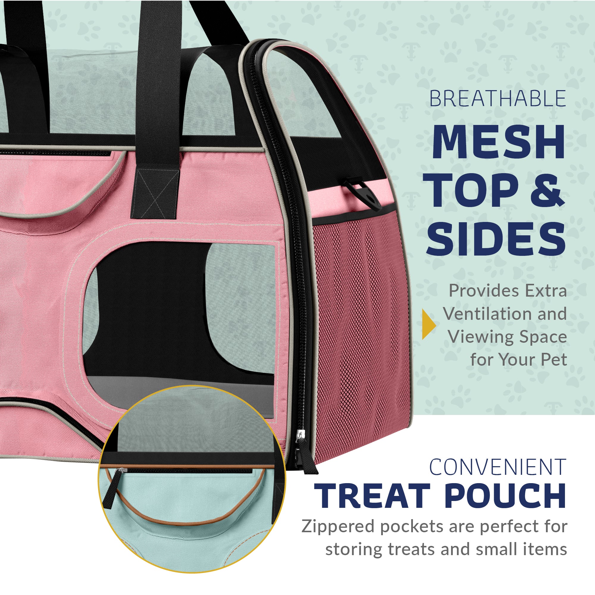 Luxury Rider™ Pet Carrier with Removable Wheels and Telescopic Handle