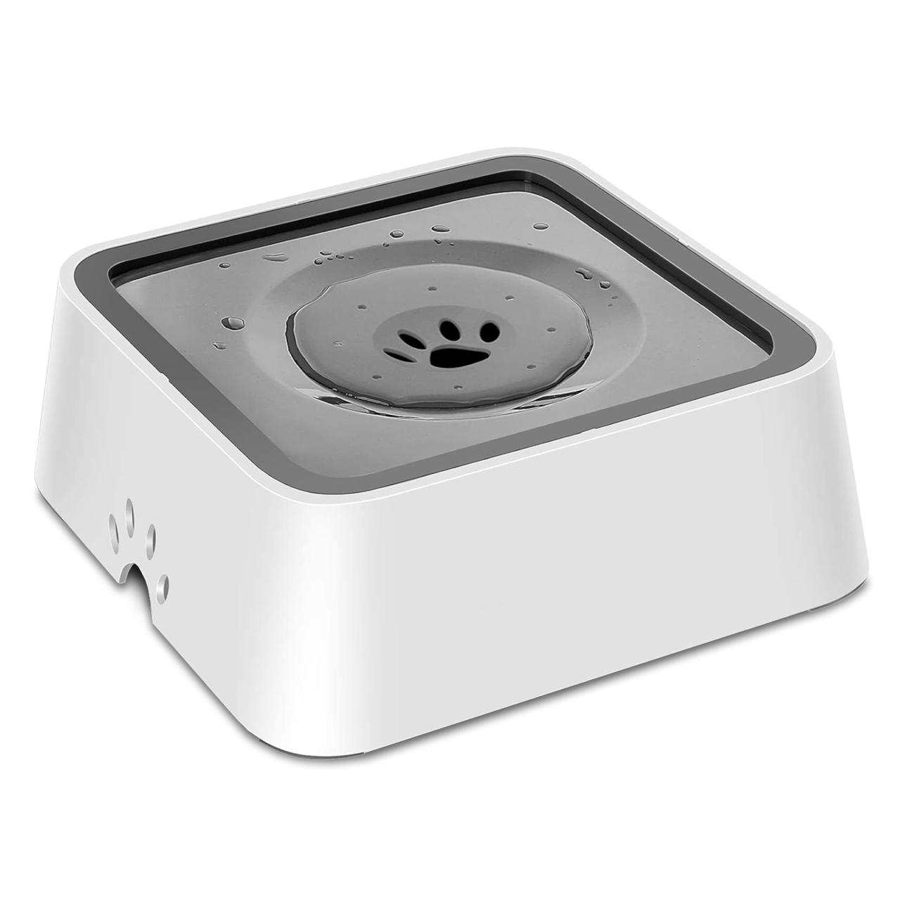 Katziela No Spill Dog Cat Water Bowl 35oz Slow Feeder, No Drip, No