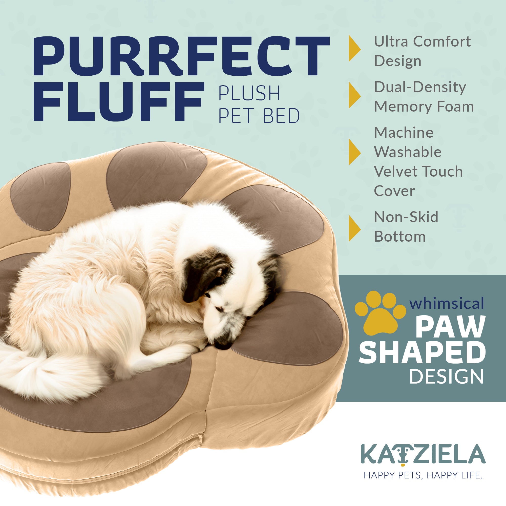 Paw Shaped Pet Bed