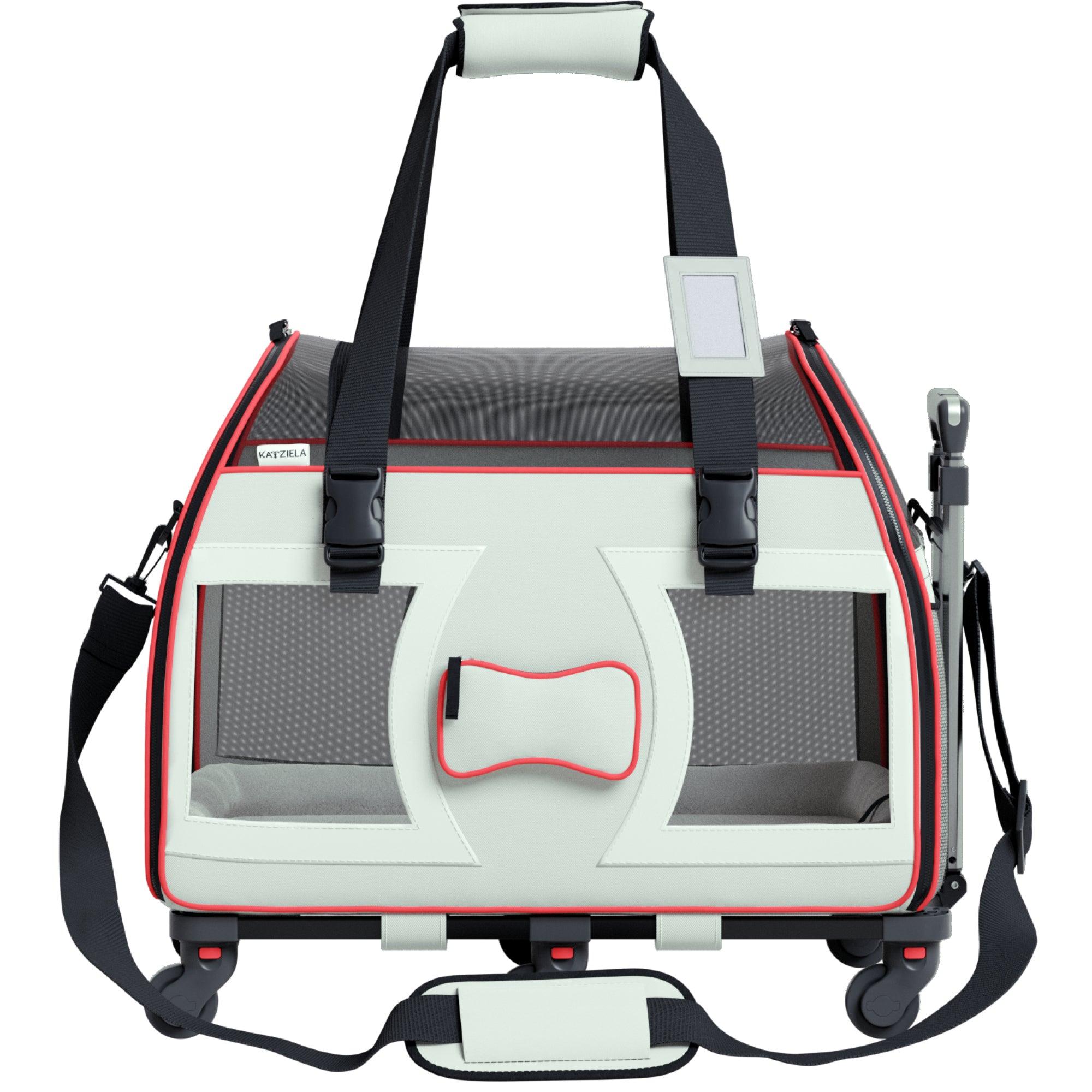 Bone Cruiser™ Pet Carrier with Removable Wheels and Telescopic Handle - Katziela