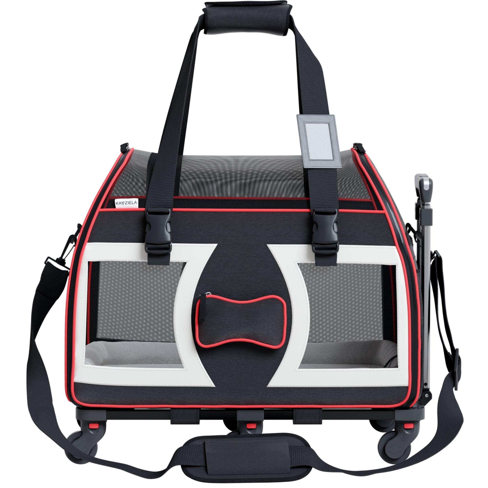 Bone Cruiser™ Pet Carrier with Removable Wheels and Telescopic Handle - Katziela