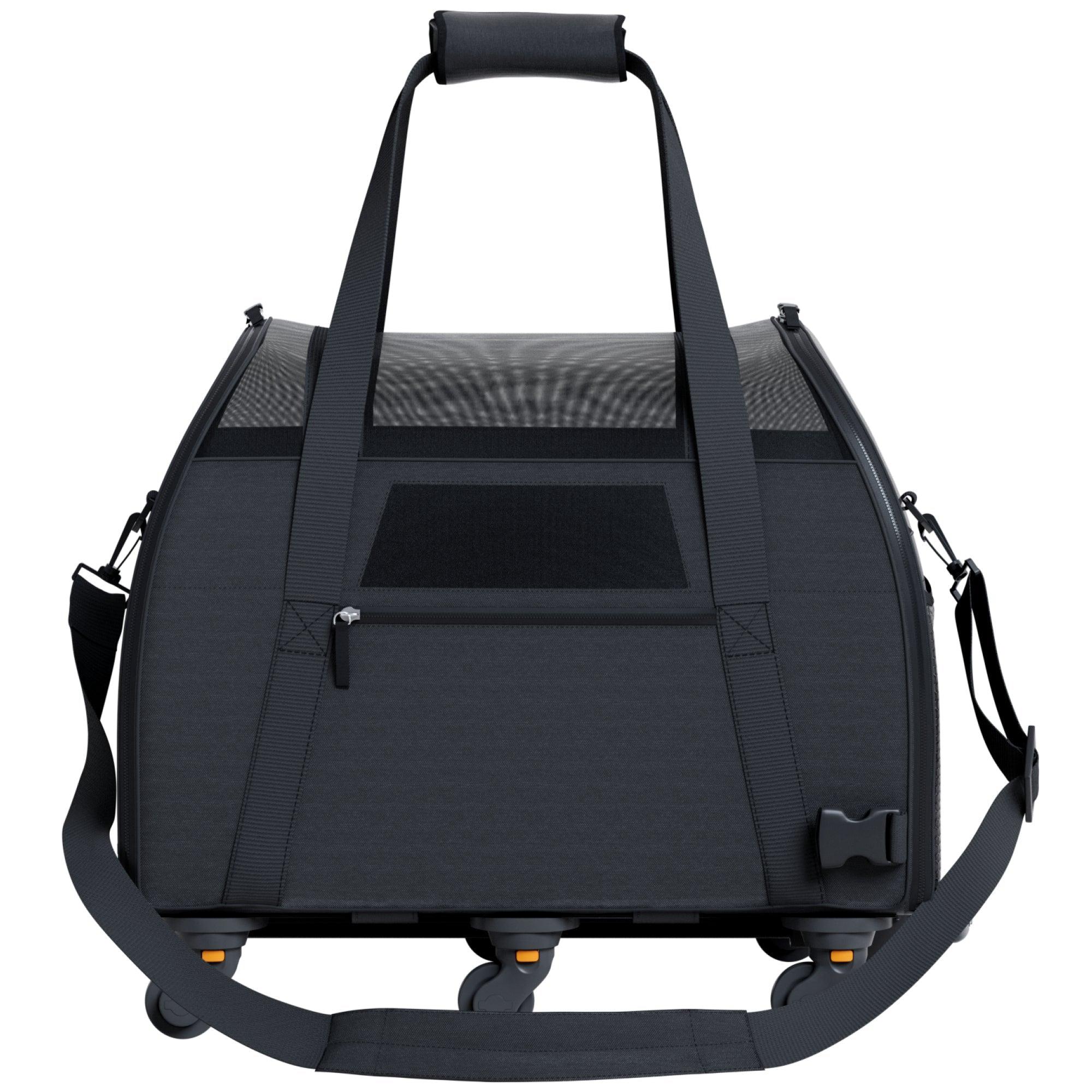 Cozy Commuter™ Pet Carrier with Removable Wheels and Telescopic Handle - Katziela