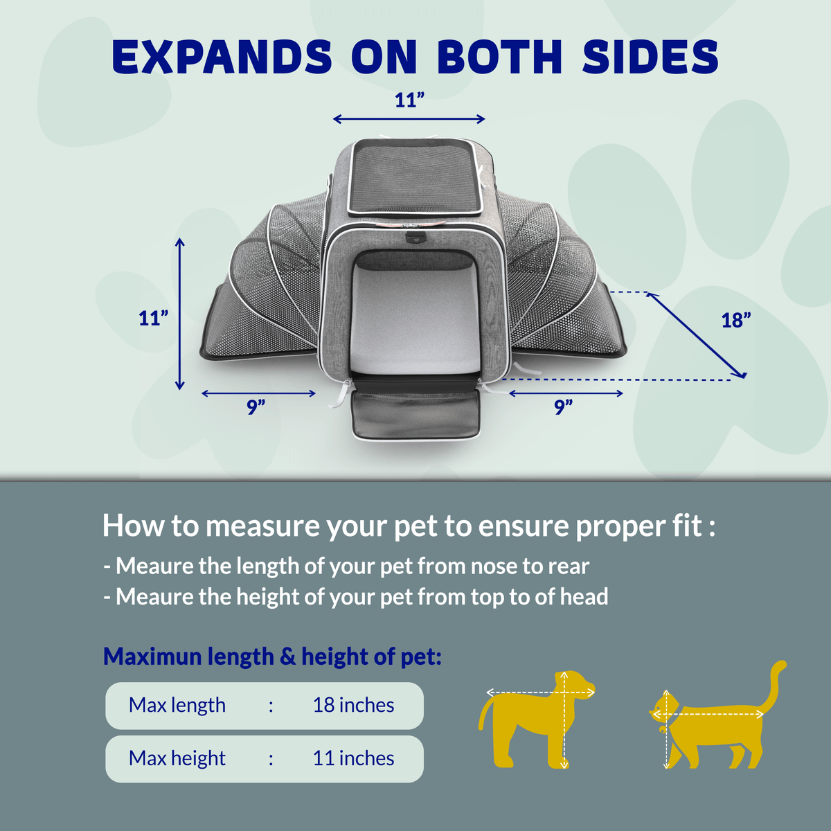 Rolling Rover Airline Compliant Expandable Wheeled Pet Carrier #Color_Gray White