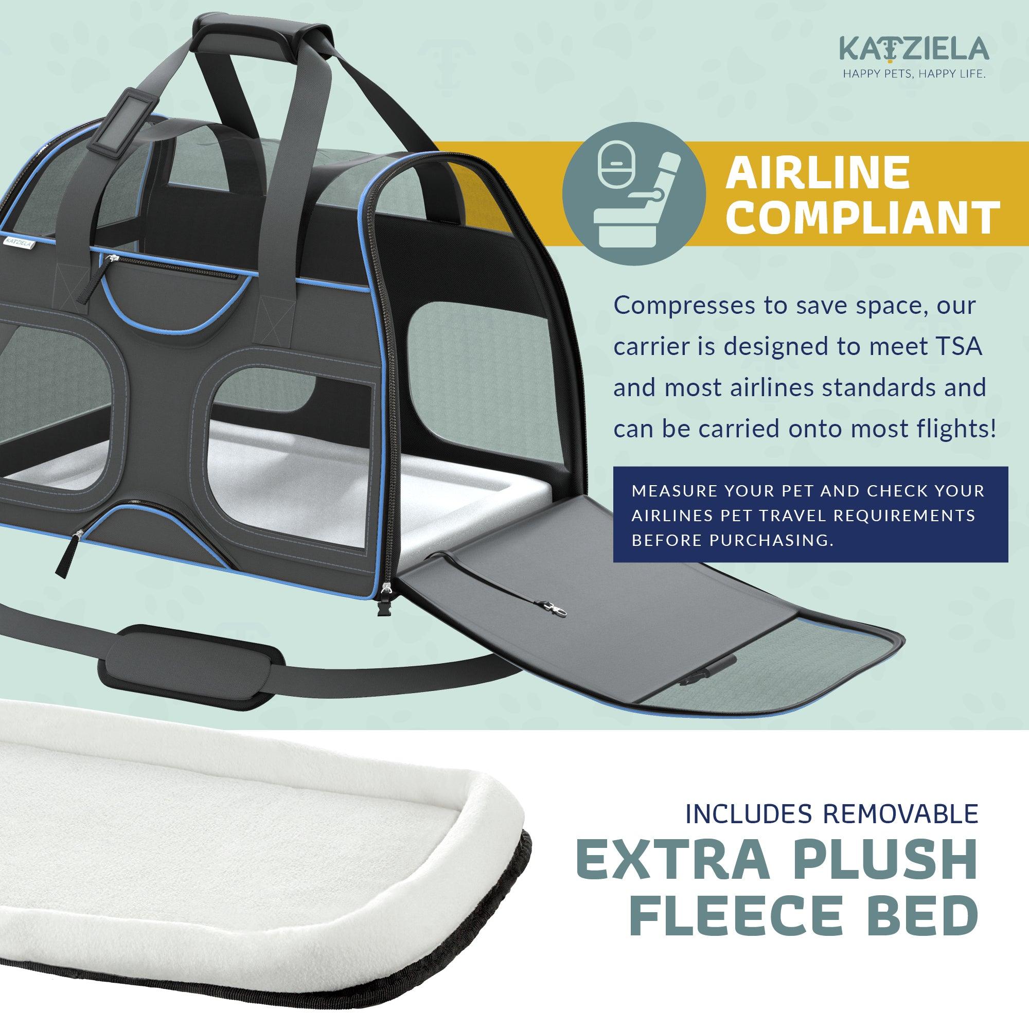 Luxury Rider™ Pet Carrier with Removable Wheels and Telescopic Handle - Katziela