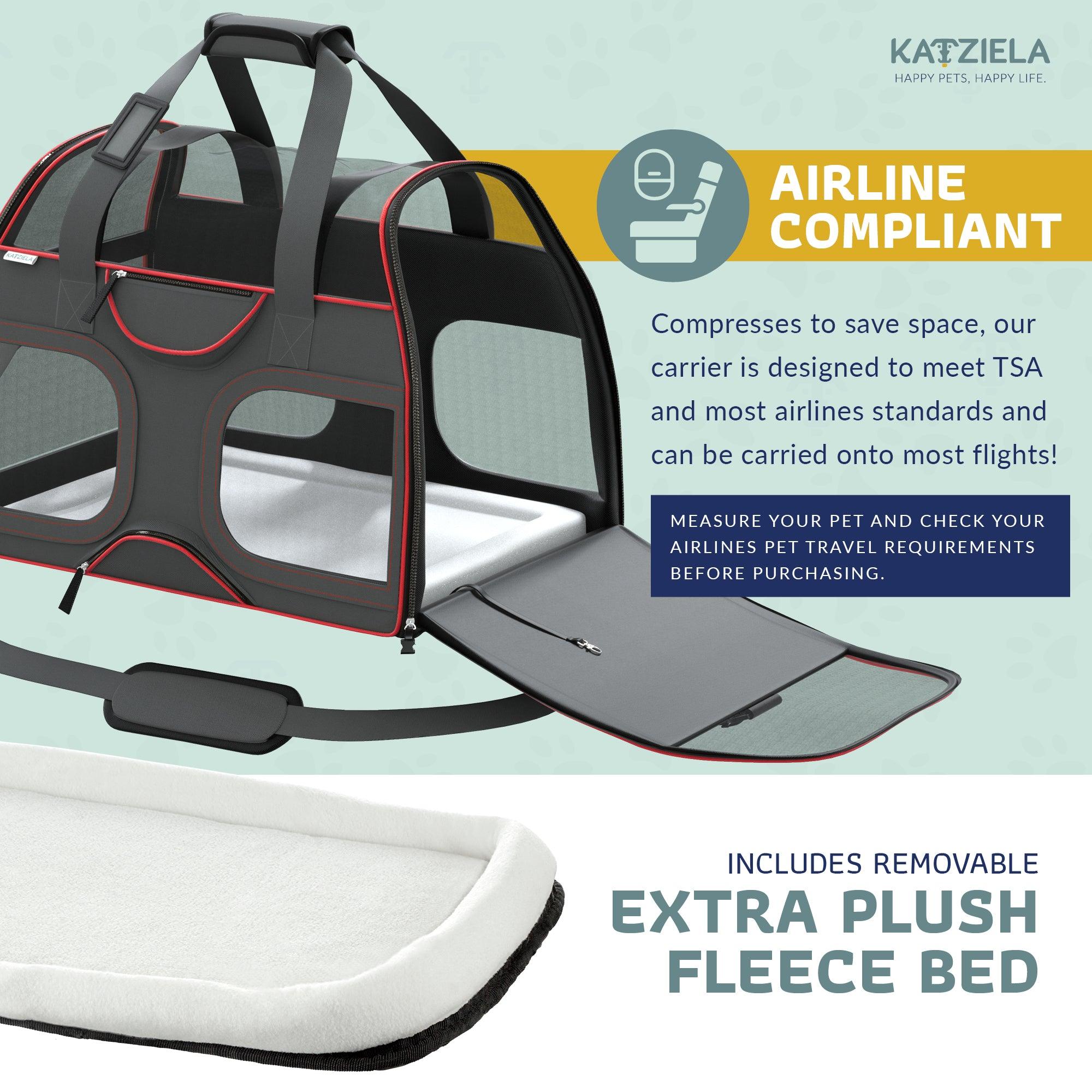 Luxury Rider™ Pet Carrier with Removable Wheels and Telescopic Handle - Katziela