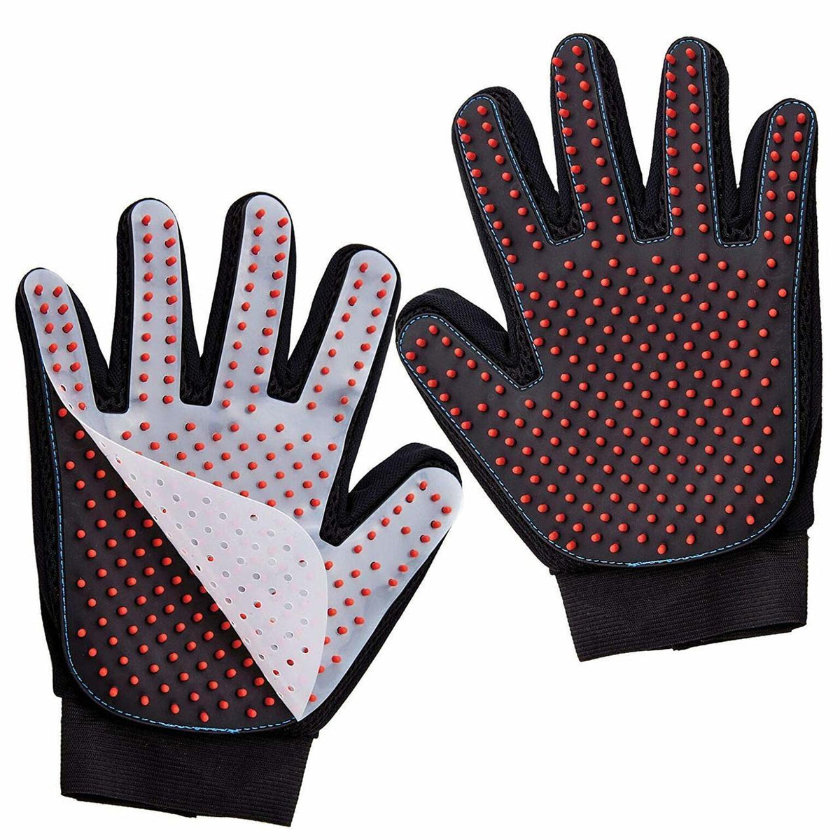 Breathable Pet Grooming Glove - Gently Remove Dog & Cat Hair While You Pet Them