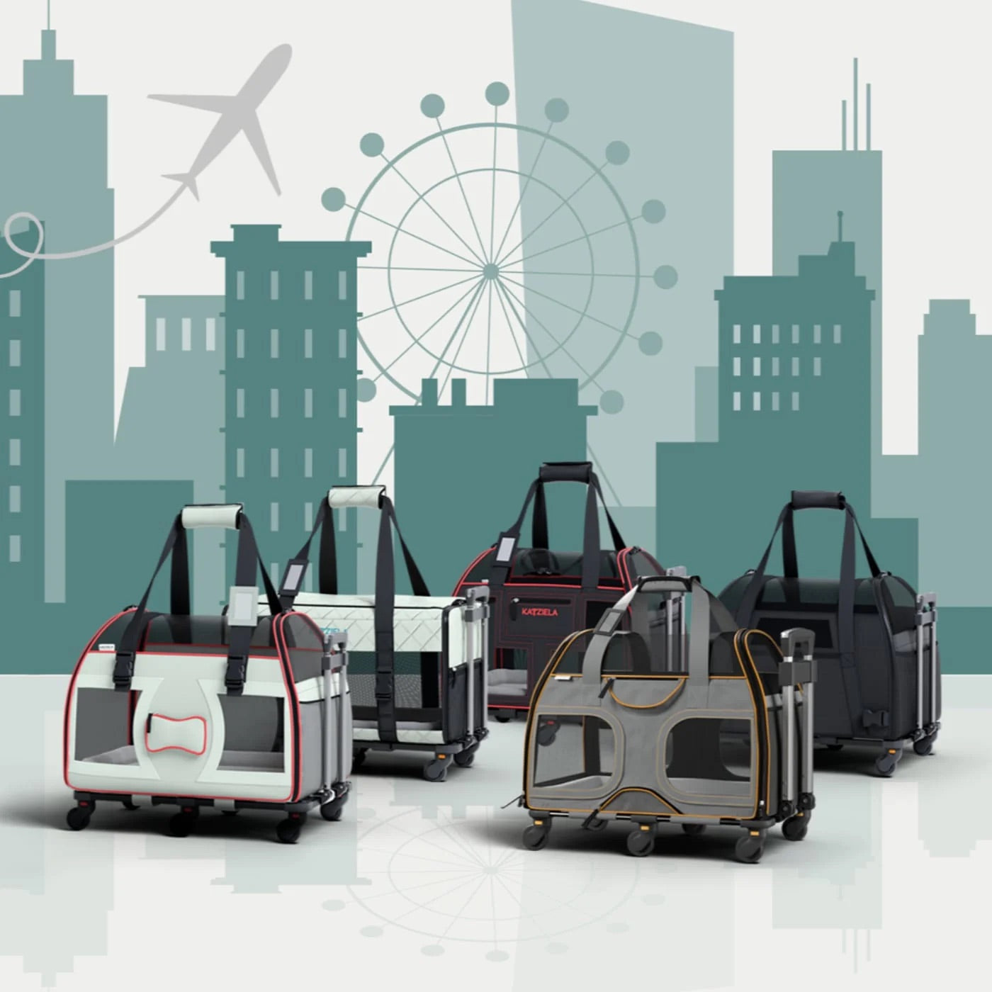 rolling airline-compliant pet carriers