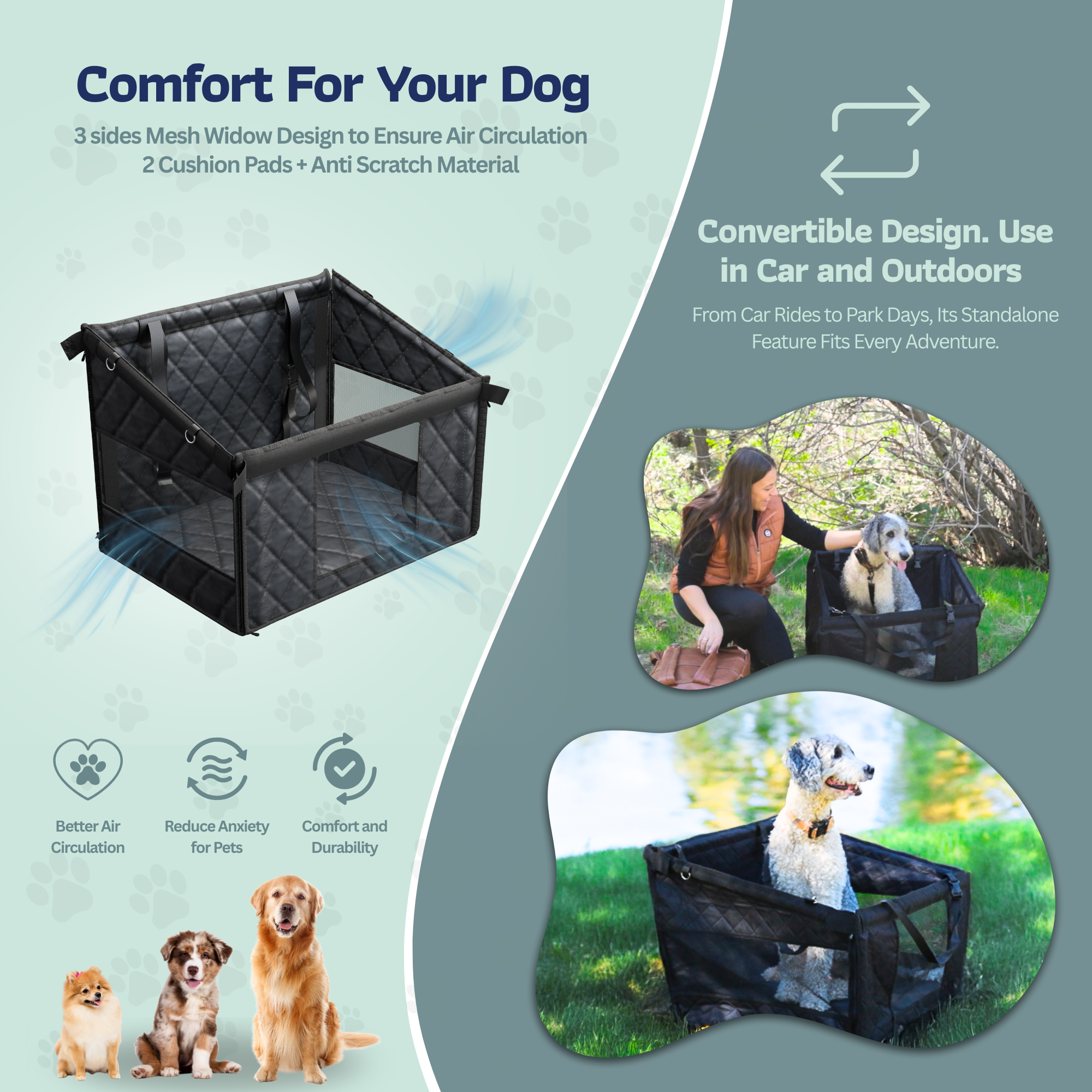 Katziela Double Seated Dog Car Seat Cover