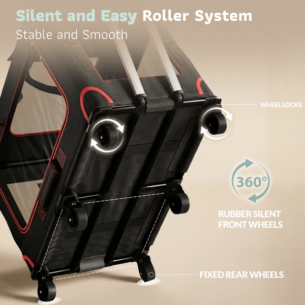 Katziela Mega Cruze Rolling Pet Carrier – Stress - Free Travel for Med Katziela Mega Cruze Rolling Pet Carrier – Stress - Free Travel for Med