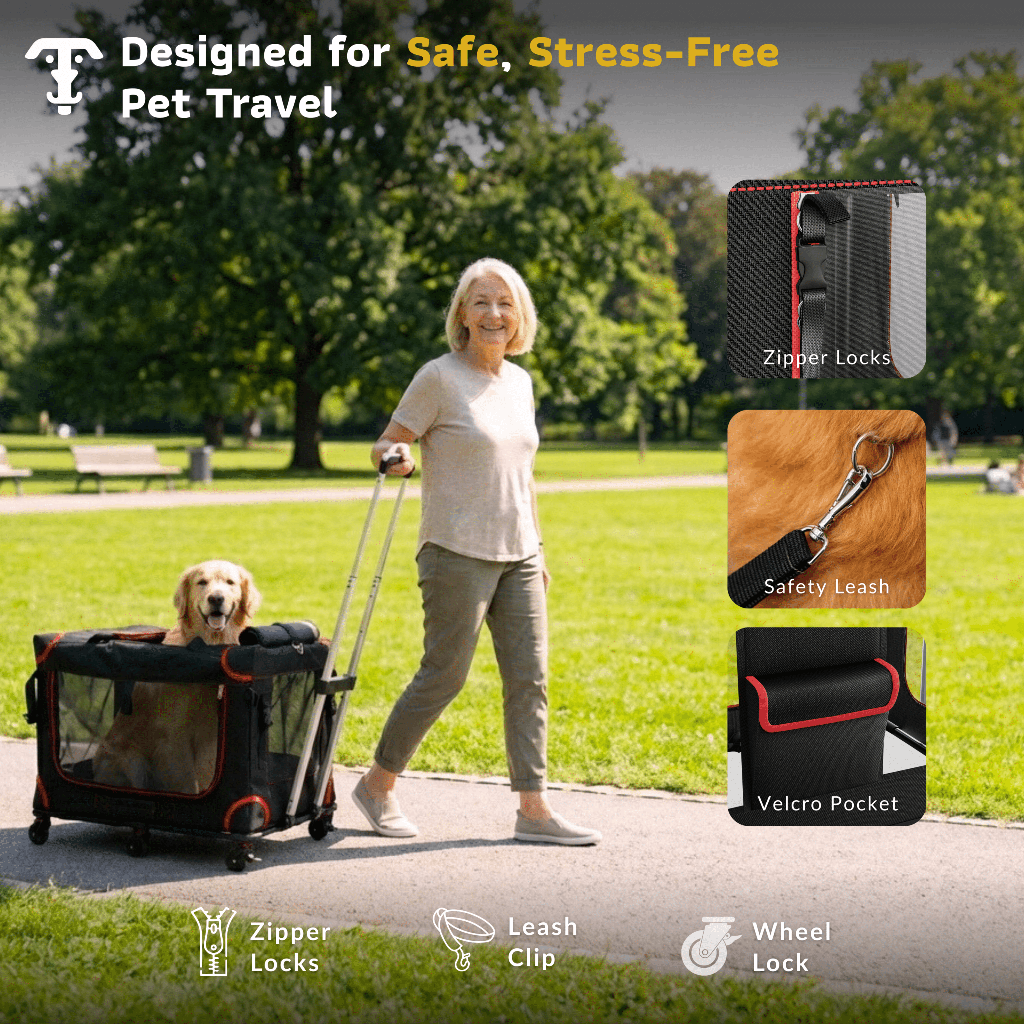 Katziela Mega Cruze Rolling Pet Carrier – Stress - Free Travel for Med Katziela Mega Cruze Rolling Pet Carrier – Stress - Free Travel for Med