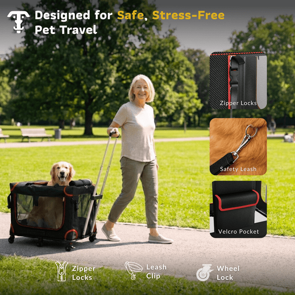 Katziela Mega Cruze Rolling Pet Carrier – Stress - Free Travel for Med Katziela Mega Cruze Rolling Pet Carrier – Stress - Free Travel for Med