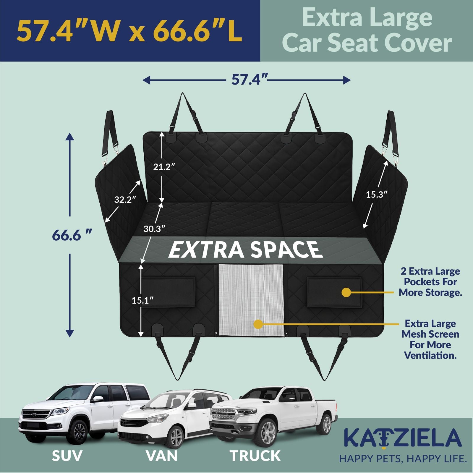 Katziela XL Hammock Car Seat Cover