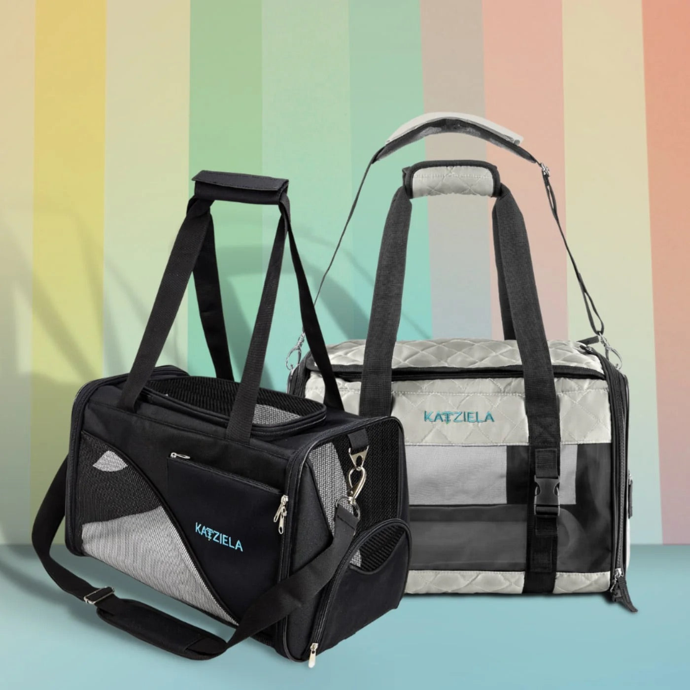 two dog carrier bags