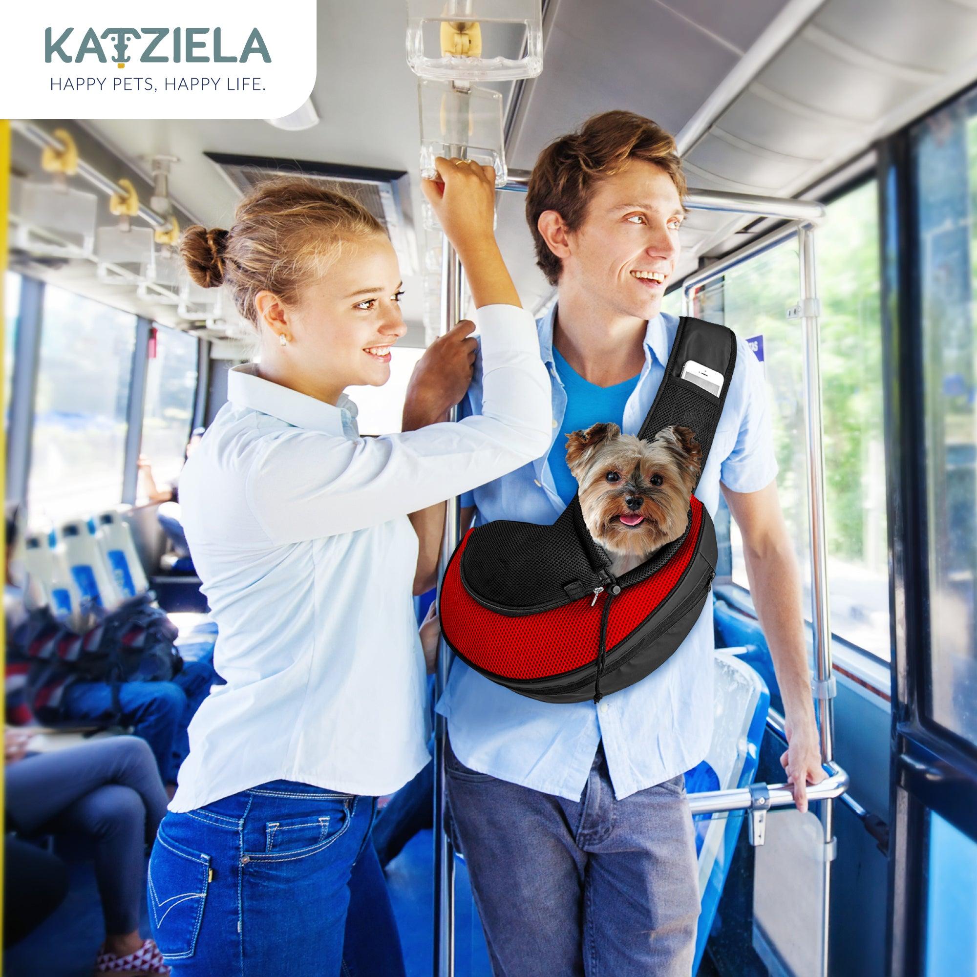 Expandable Sling Bag - Front Shoulder Pet Carrier for Small Dog