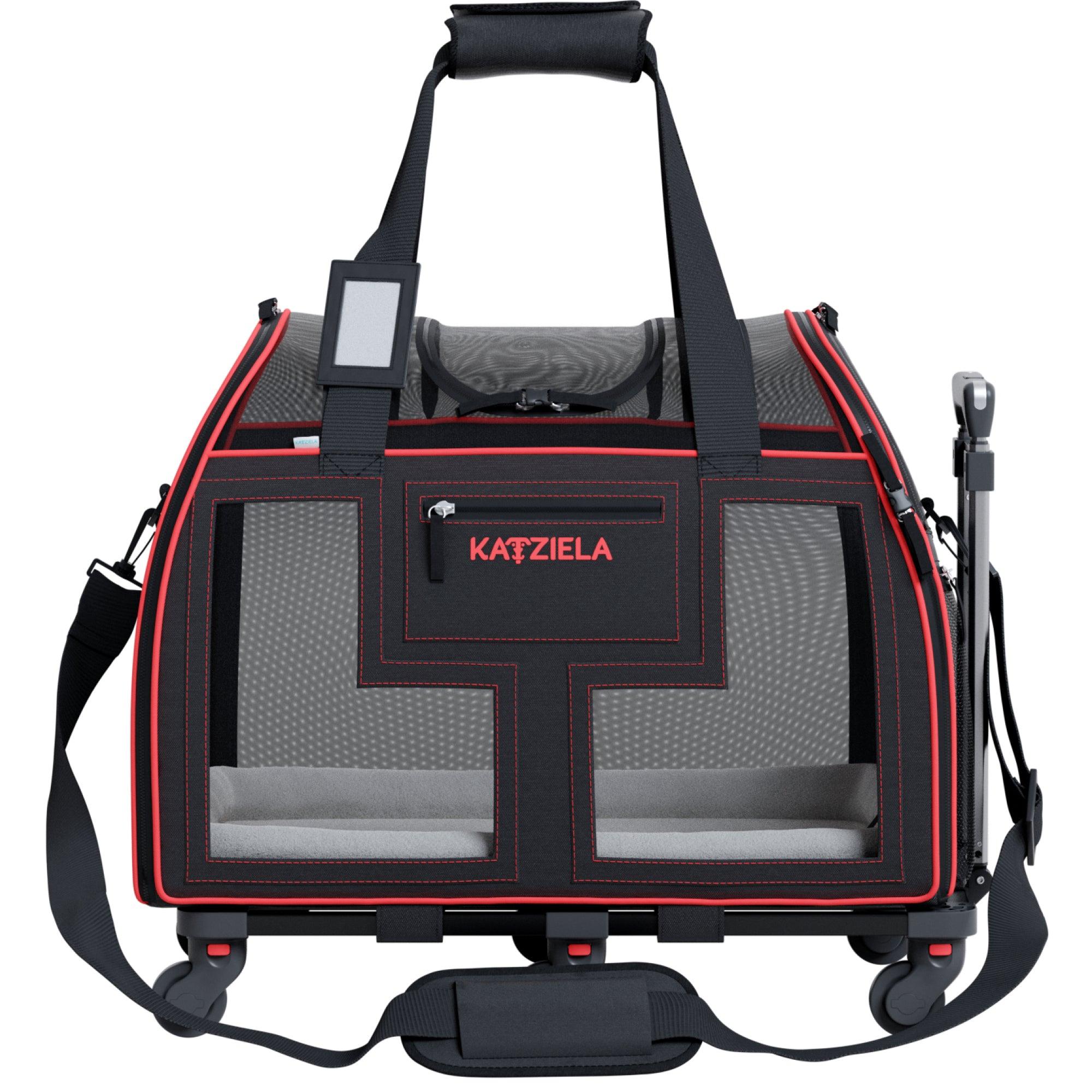 Luxury Lorry™ Pet Carrier with Removable Wheels and Telescopic Handle - Katziela