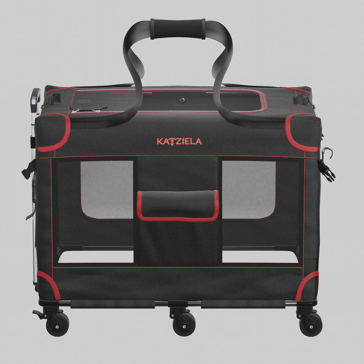 Katziela Mega Cruze rolling dog carrier 360 view