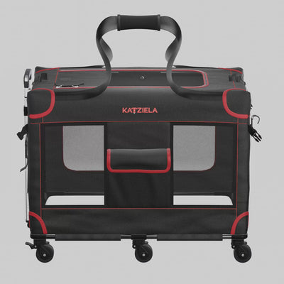 Katziela Mega Cruze rolling dog carrier 360 view