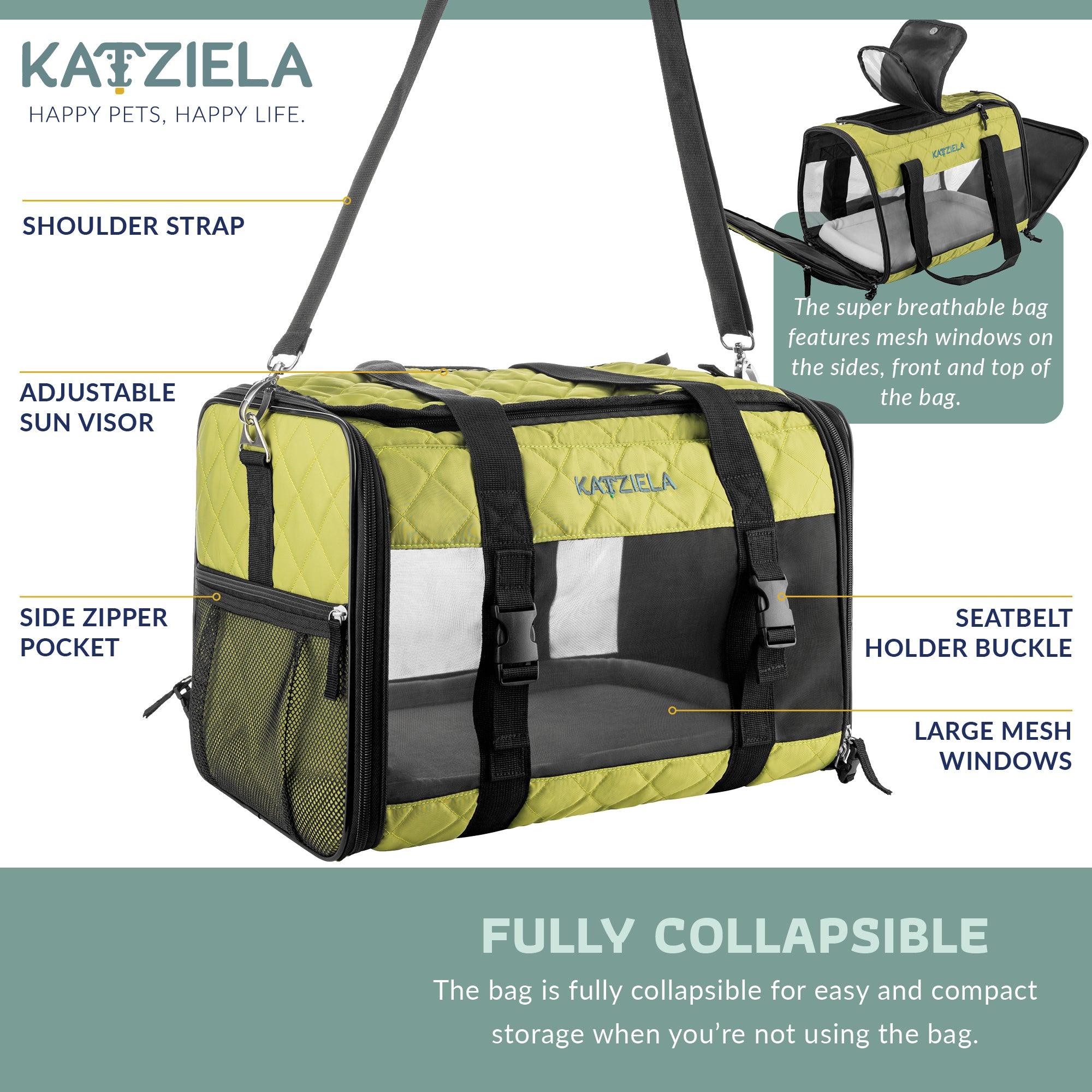 Katziela® Quilted Companion™ Pet Carrier - Airline Compliant