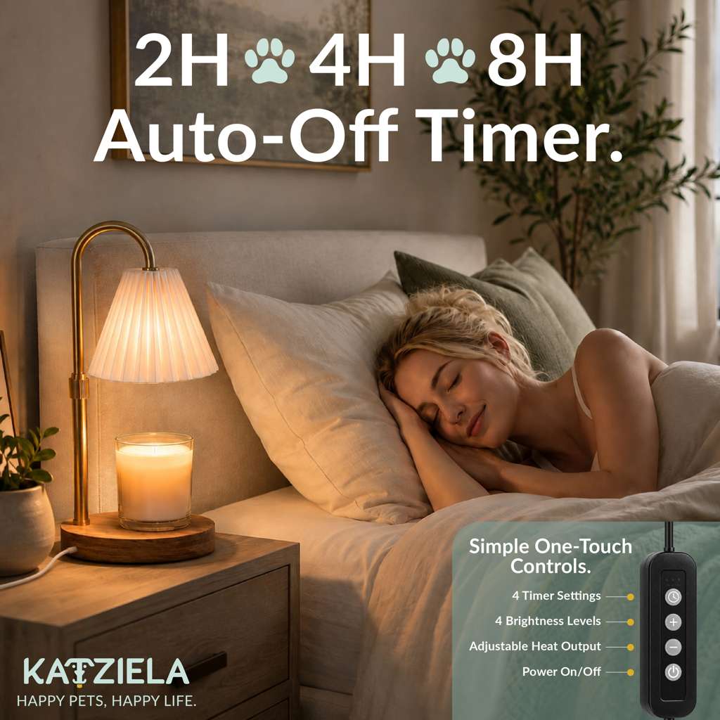 Candle warmer lamp with timer, white #Color_White