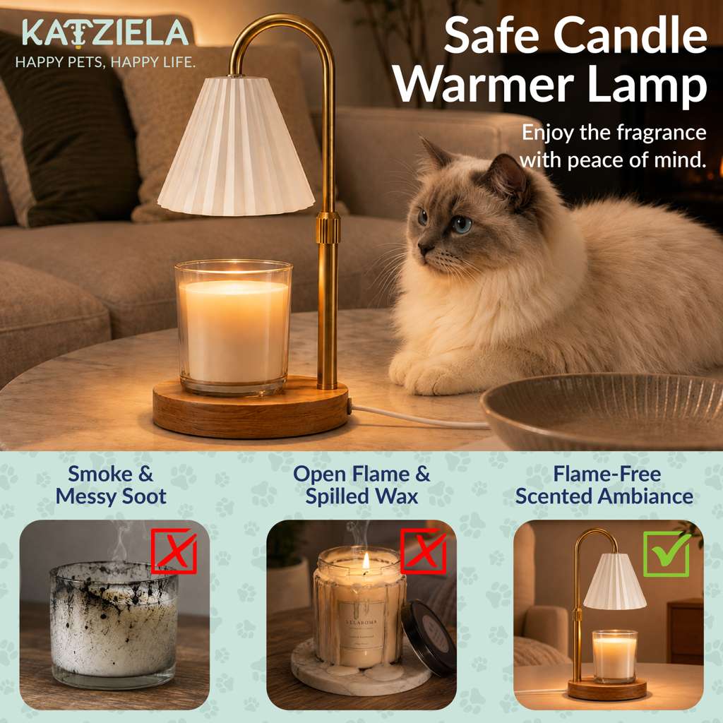 Candle warmer lamp in a living room, white #Color_White